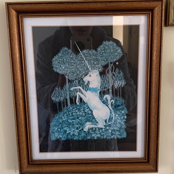Framed Medieval Unicorn Print - Picture 3 of 7